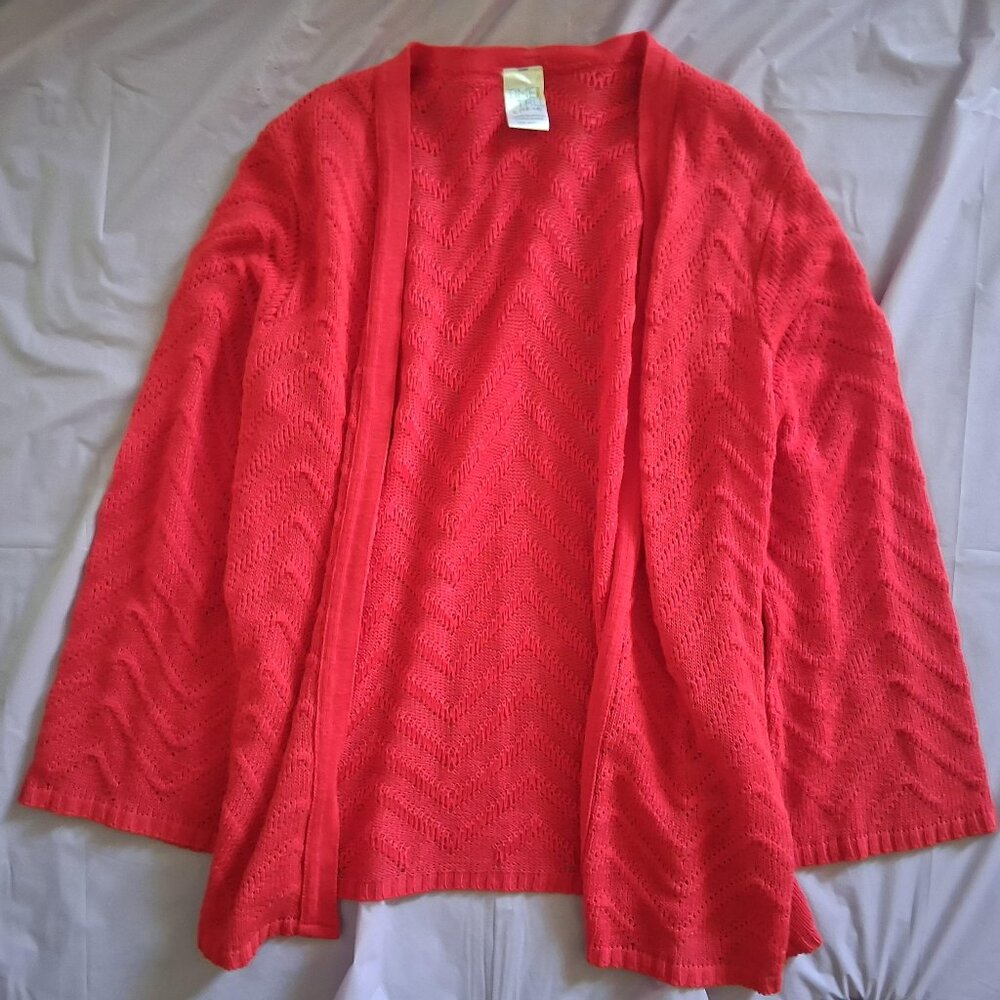 Time and Tru Knit Sweater, L, Red
